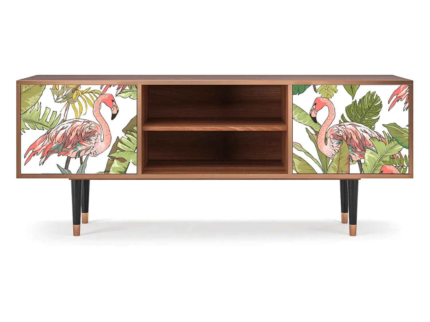 Discount Mueble de TV - 170х69х48 cm - T2 - Sweet Flamingo, Nogueira Castanho