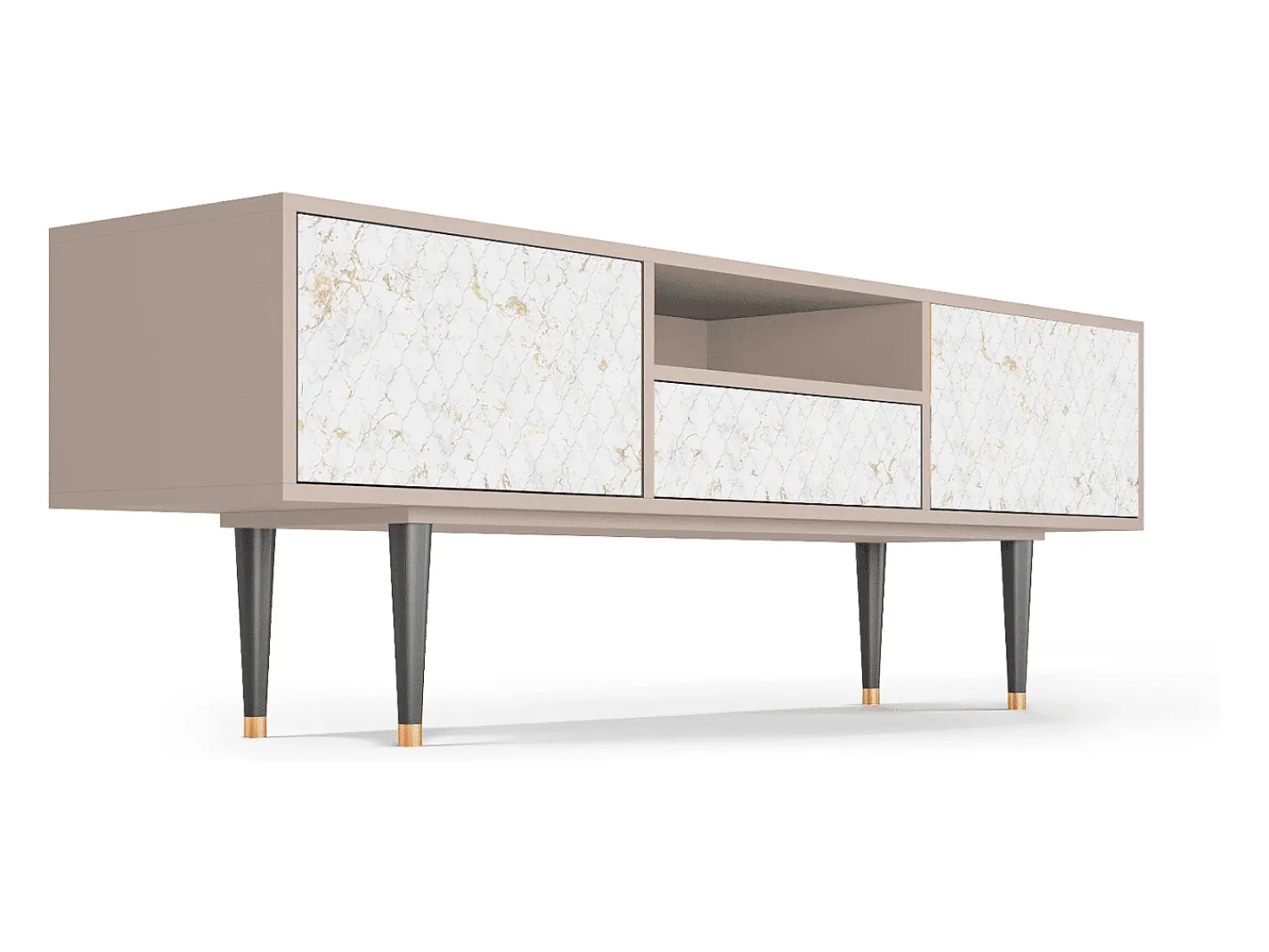 New Mueble de TV - 170х59х41 cm - T6 - Sweet Cotton, Latte Bege