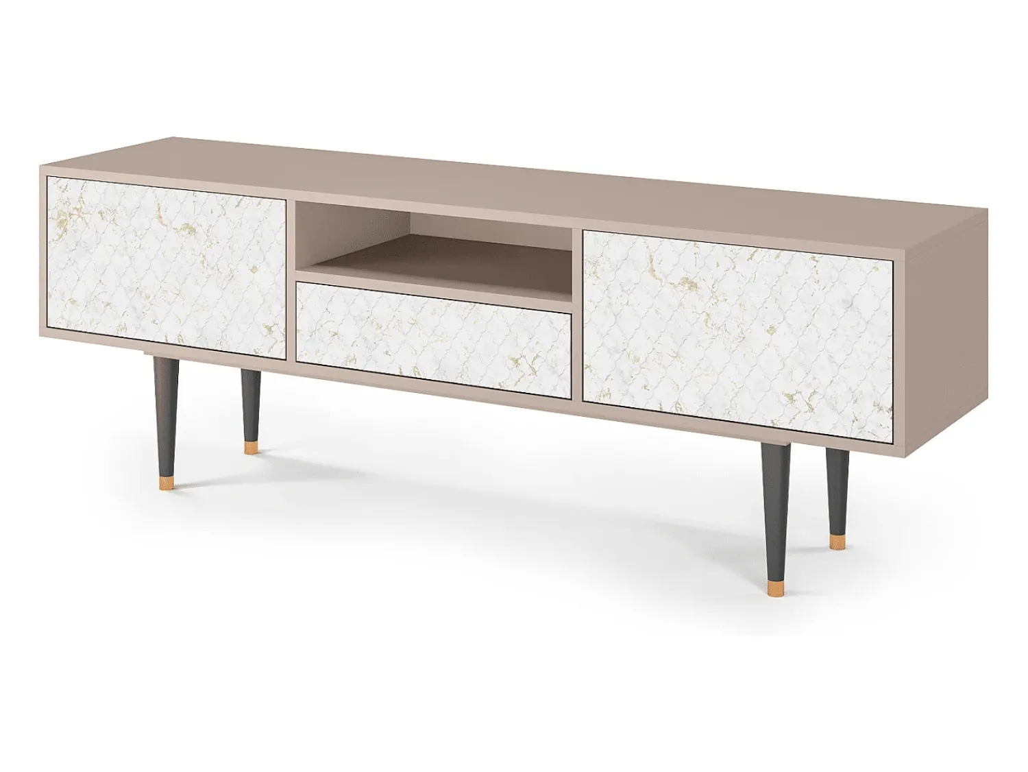 New Mueble de TV - 170х59х41 cm - T6 - Sweet Cotton, Latte Bege