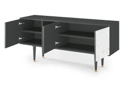 Mueble de TV - 150х69х41 cm - T5 - Sweet Cotton, Antracite^ Móvel De Tv