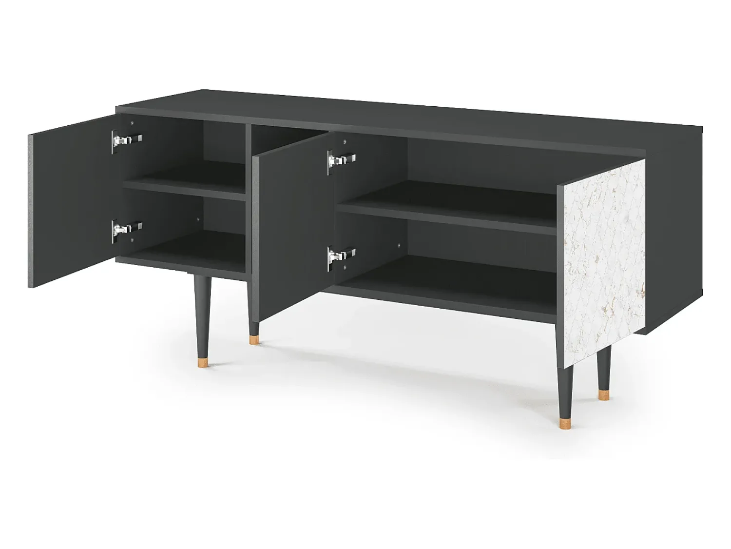 Mueble de TV - 150х69х41 cm - T5 - Sweet Cotton, Antracite^ Móvel De Tv