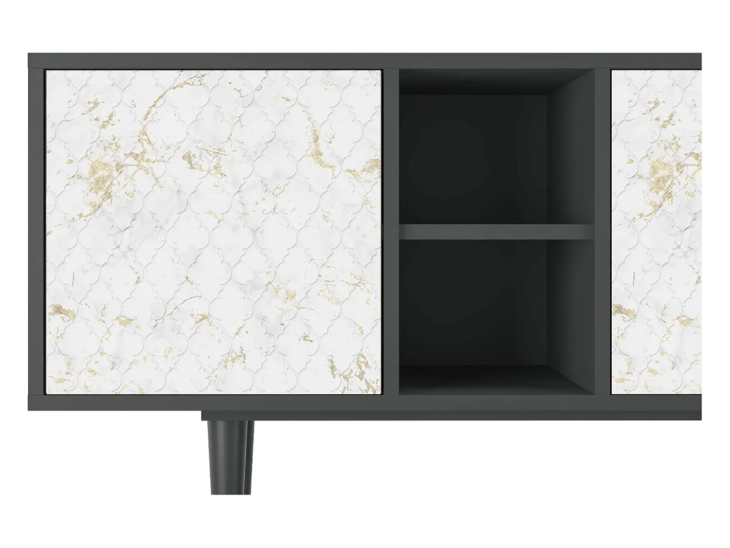Mueble de TV - 150х69х41 cm - T5 - Sweet Cotton, Antracite^ Móvel De Tv