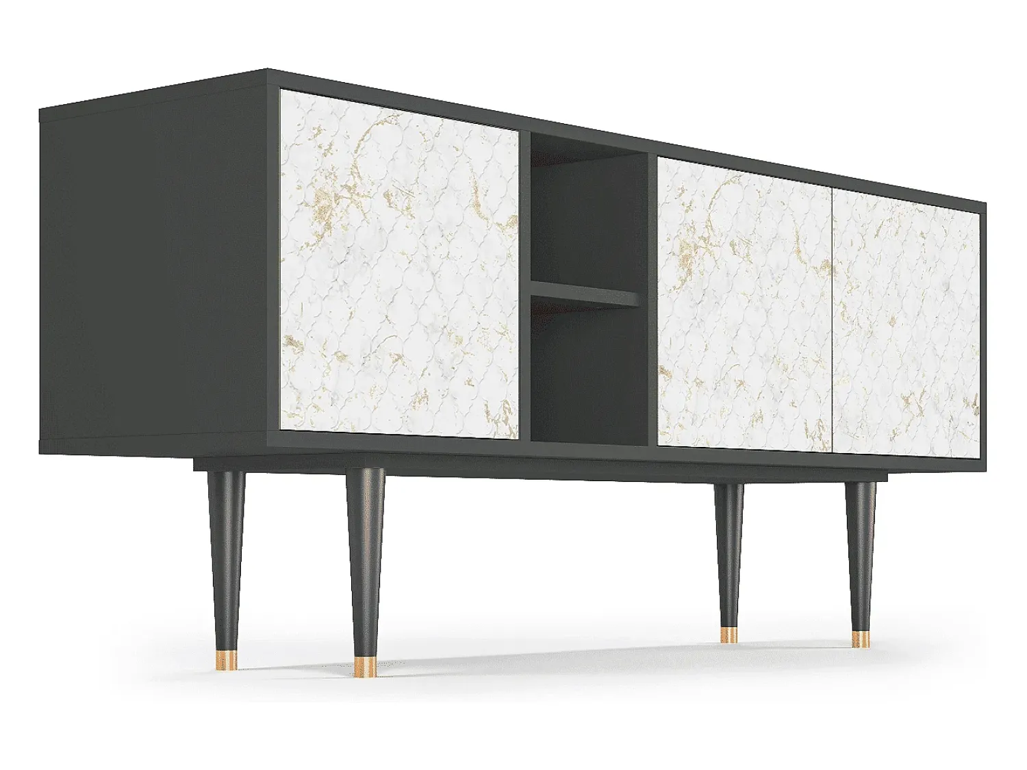 Mueble de TV - 150х69х41 cm - T5 - Sweet Cotton, Antracite^ Móvel De Tv