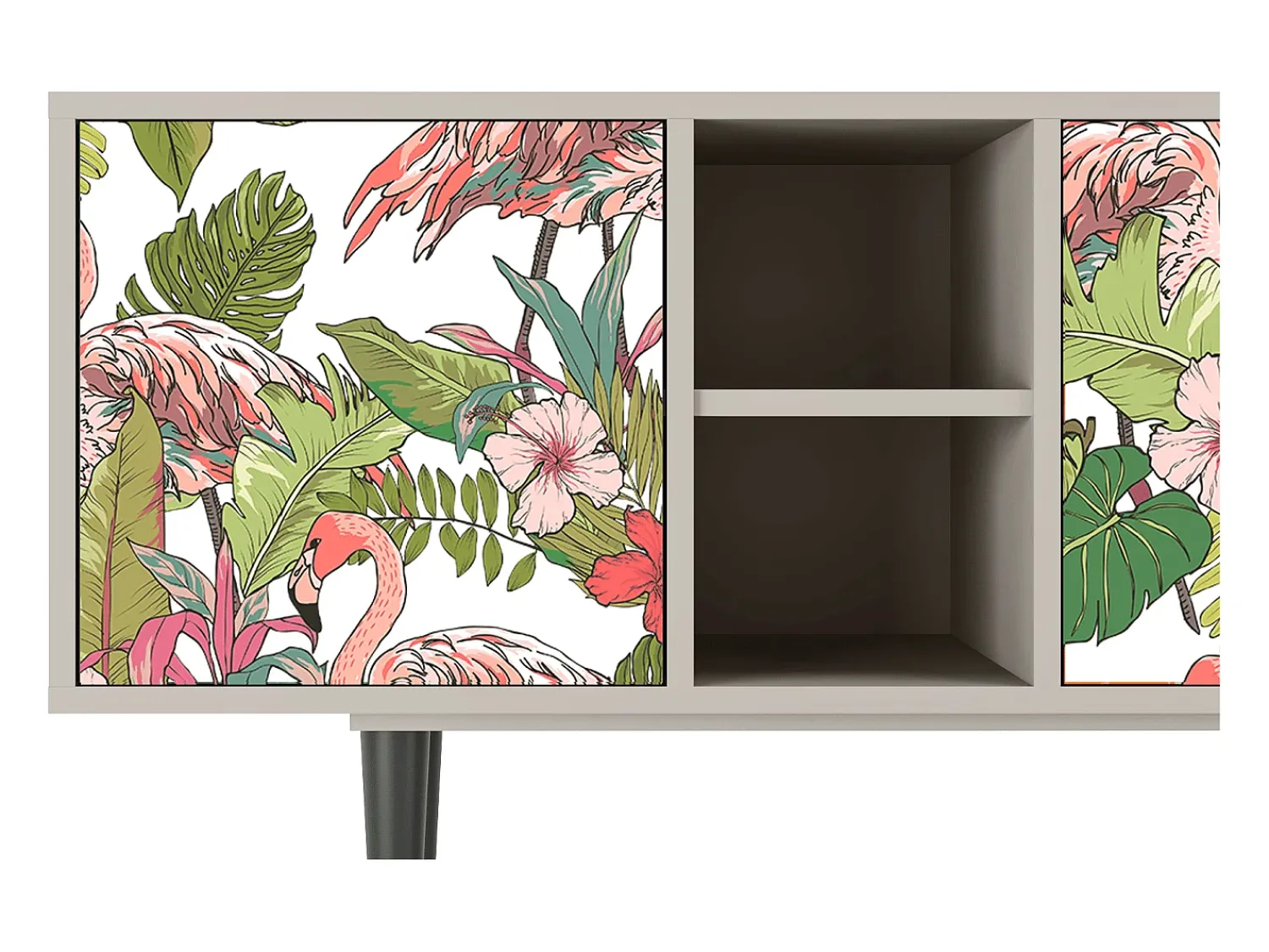 Móvel De Tv| Mueble de TV - 150х69х41 cm - T5 - Sweet Flamingo, Areia Bege