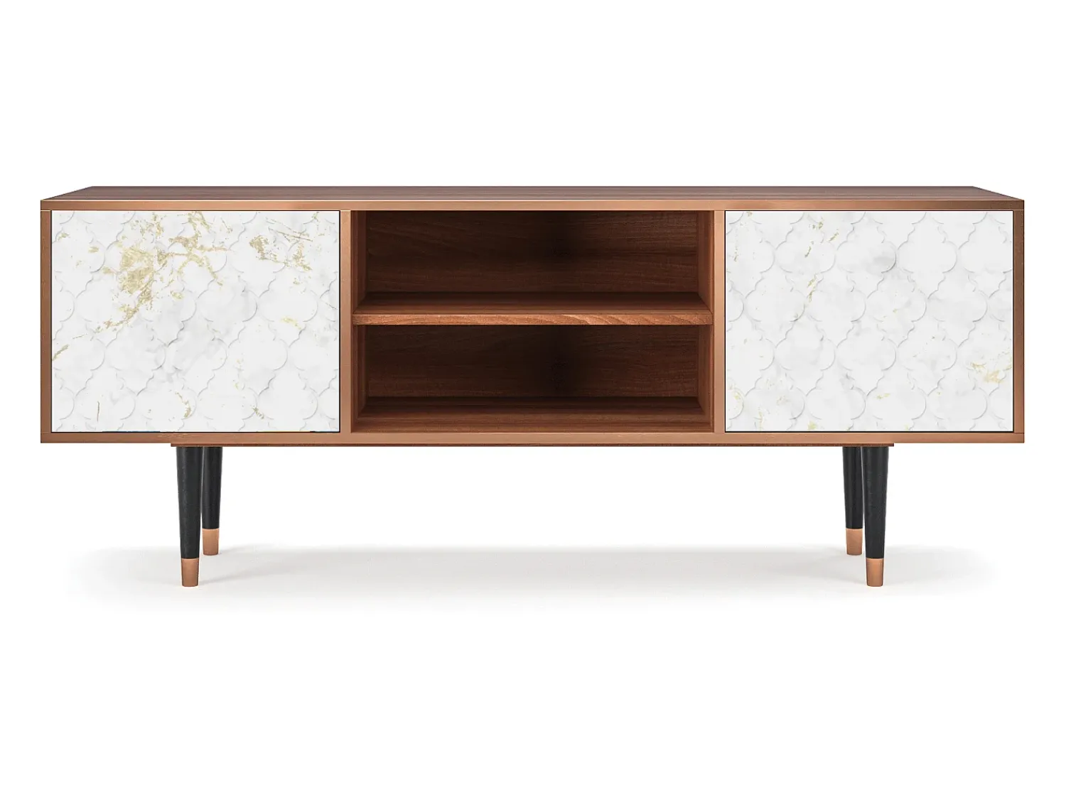 Móvel De Tv* Mueble de TV - 170х69х48 cm - T2 - Sweet Cotton, Nogueira Castanho