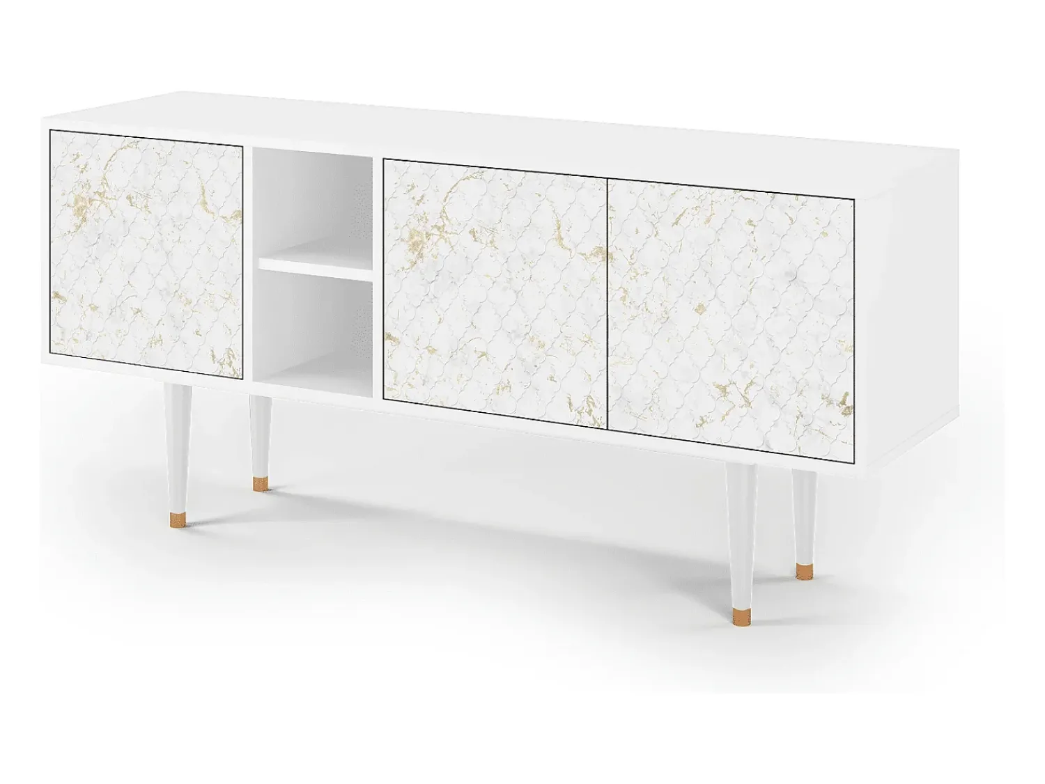 Mueble de TV - 150х69х41 cm - T5 - Sweet Cotton, Branco^ Móvel De Tv