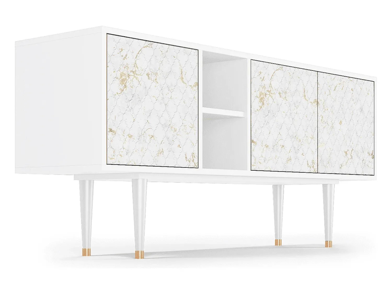 Mueble de TV - 150х69х41 cm - T5 - Sweet Cotton, Branco^ Móvel De Tv
