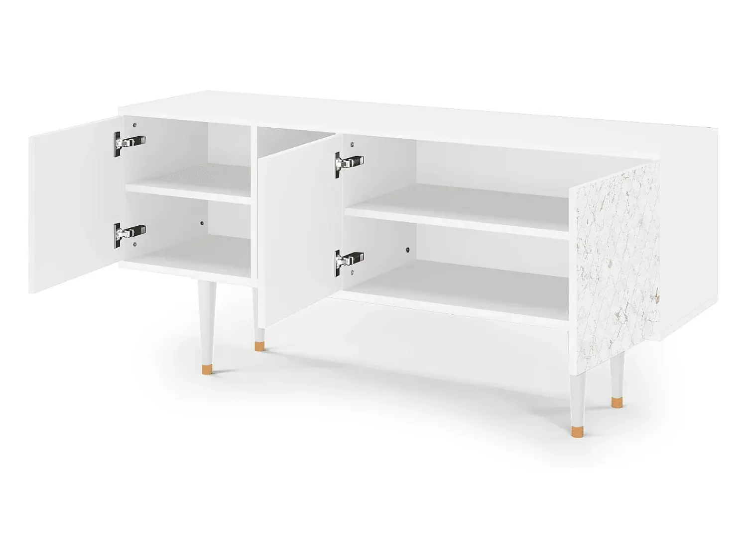 Mueble de TV - 150х69х41 cm - T5 - Sweet Cotton, Branco^ Móvel De Tv