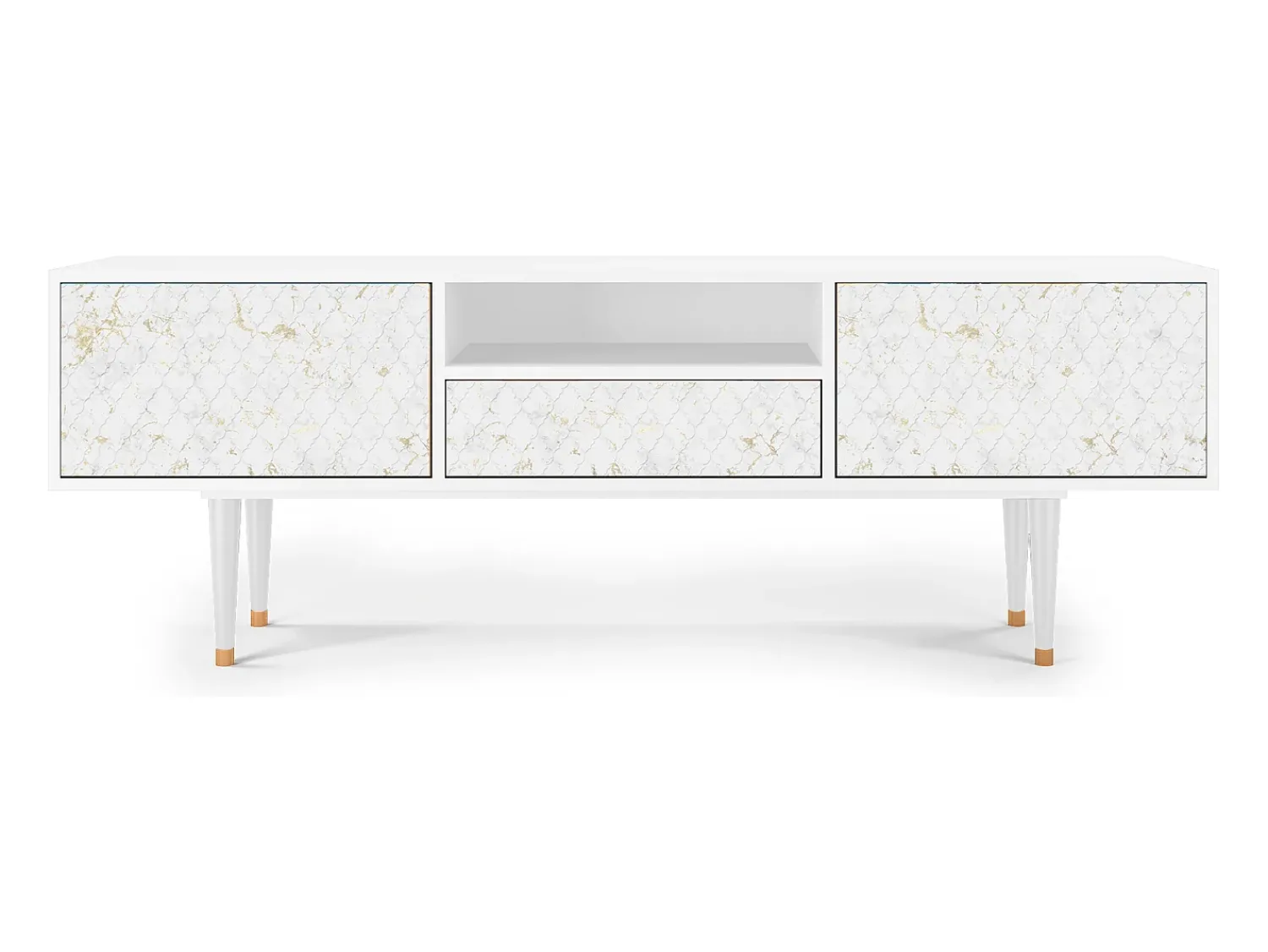 Outlet Mueble de TV - 170х59х41 cm - T6 - Sweet Cotton, Branco Bege