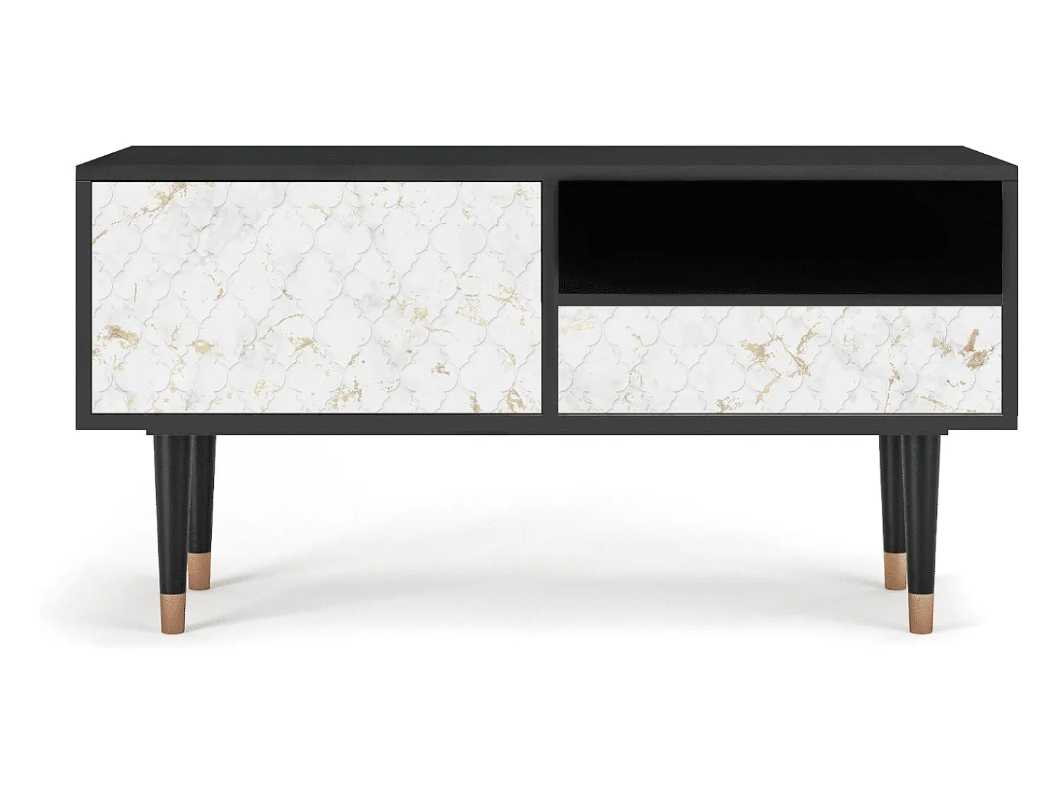 Móvel De Tv* Mueble de TV - 115х59х48 cm - T3 - Sweet Cotton, Antracite Cinza antracite
