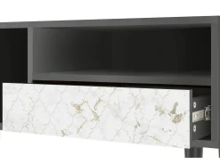 Móvel De Tv* Mueble de TV - 115х59х48 cm - T3 - Sweet Cotton, Antracite Cinza antracite