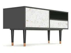 Móvel De Tv* Mueble de TV - 115х59х48 cm - T3 - Sweet Cotton, Antracite Cinza antracite