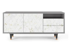 Clearance Mueble de TV - 125х56х41 cm - T7 - Sweet Cotton, Cinza Cinzento