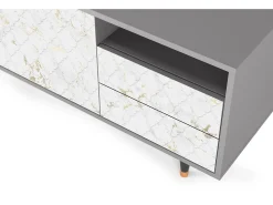 Clearance Mueble de TV - 125х56х41 cm - T7 - Sweet Cotton, Cinza Cinzento