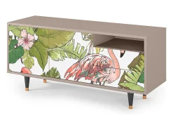 Móvel De Tv* Mueble de TV - 125х56х41 cm - T7 - Sweet Flamingo, Latte Bege