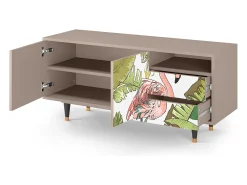 Móvel De Tv* Mueble de TV - 125х56х41 cm - T7 - Sweet Flamingo, Latte Bege