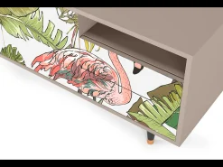 Móvel De Tv* Mueble de TV - 125х56х41 cm - T7 - Sweet Flamingo, Latte Bege