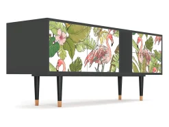 Móvel De Tv* Mueble de TV - 170х69х48 cm - T1 - Sweet Flamingo, Antracite Cinza antracite