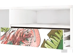 Móvel De Tv| Mueble de TV - 115х59х48 cm - T3 - Sweet Flamingo, Branco Bege