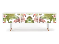 Móvel De Tv* Mueble de TV - 170х59х48 cm - T4 - Sweet Flamingo, Branco Bege