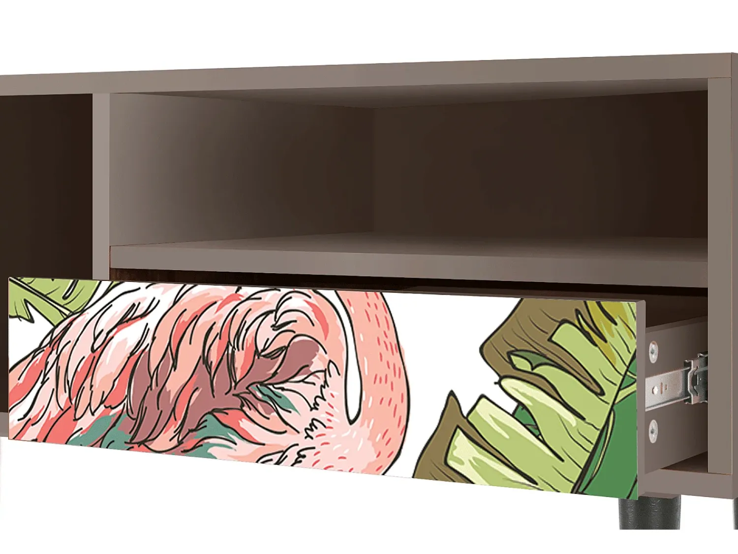 Mueble de TV - 115х59х48 cm - T3 - Sweet Flamingo, Latte^ Móvel De Tv