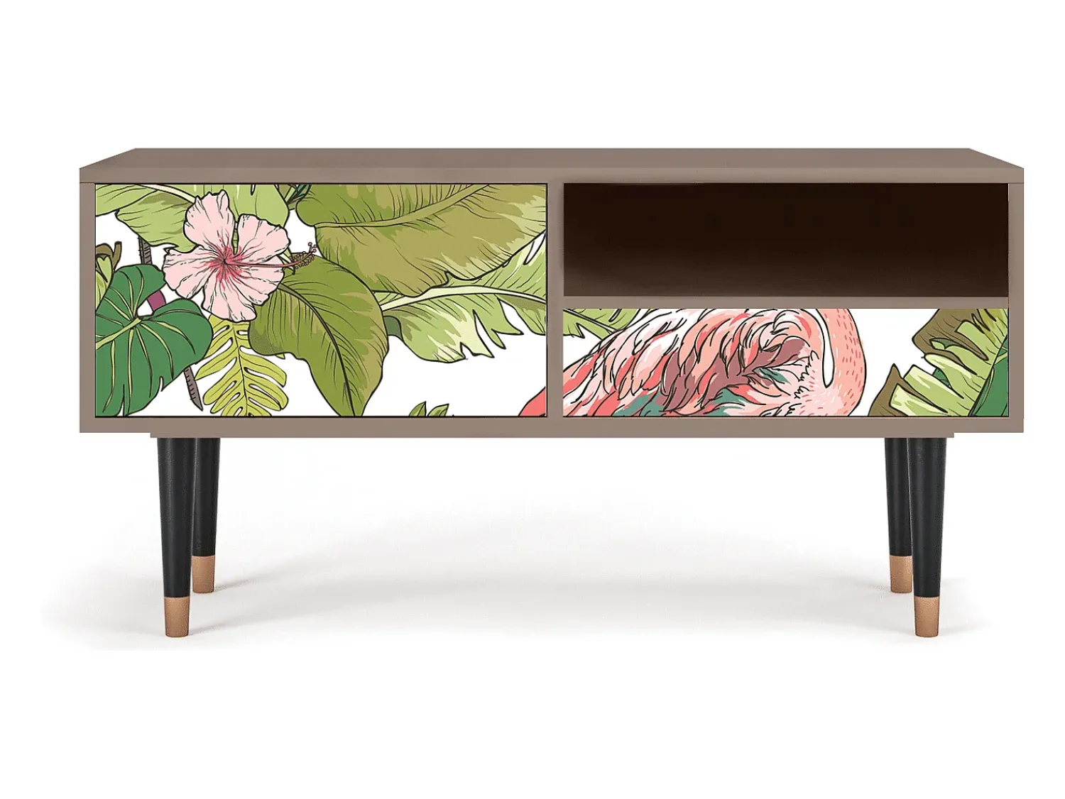 Mueble de TV - 115х59х48 cm - T3 - Sweet Flamingo, Latte^ Móvel De Tv