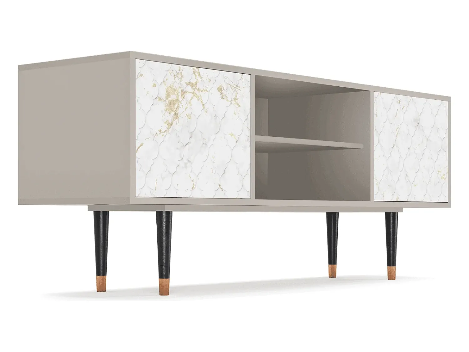 Discount Mueble de TV - 170х69х48 cm - T2 - Sweet Cotton, Areia Bege