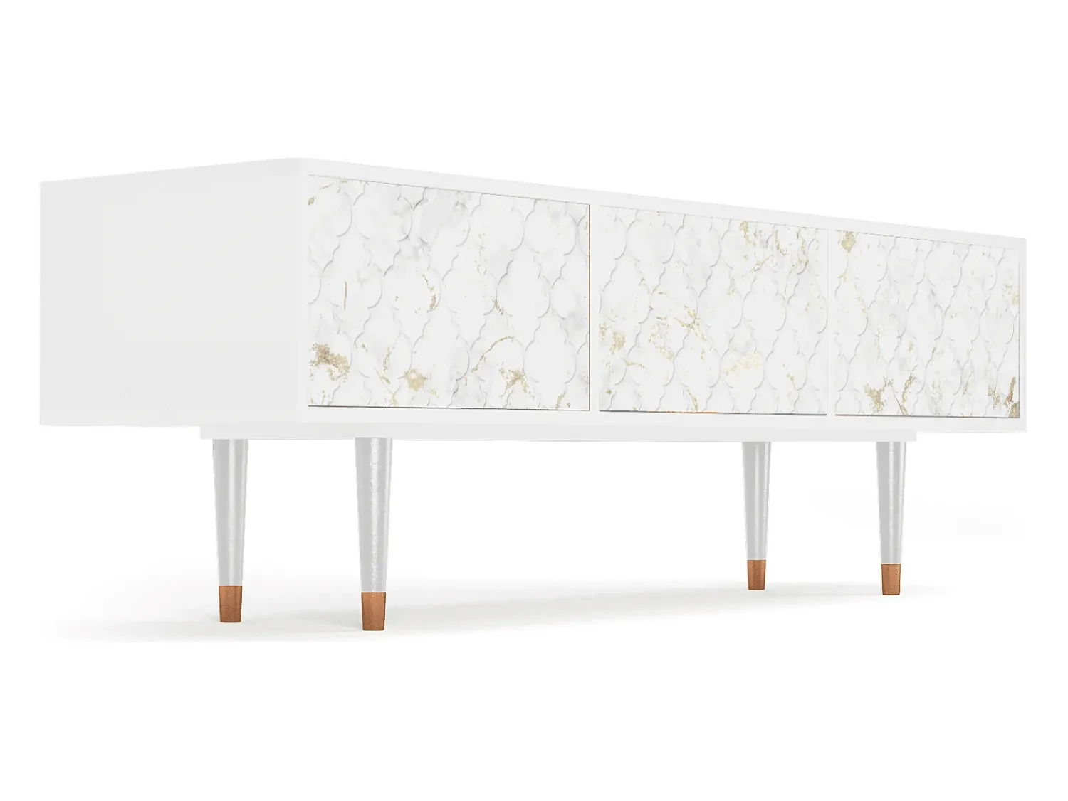 Móvel De Tv* Mueble de TV - 170х59х48 cm - T4 - Sweet Cotton, Branco Bege