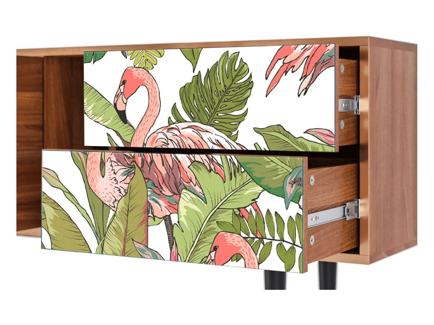 Outlet Mueble de TV - 170х69х48 cm - T1 - Sweet Flamingo, Nogueira Castanho