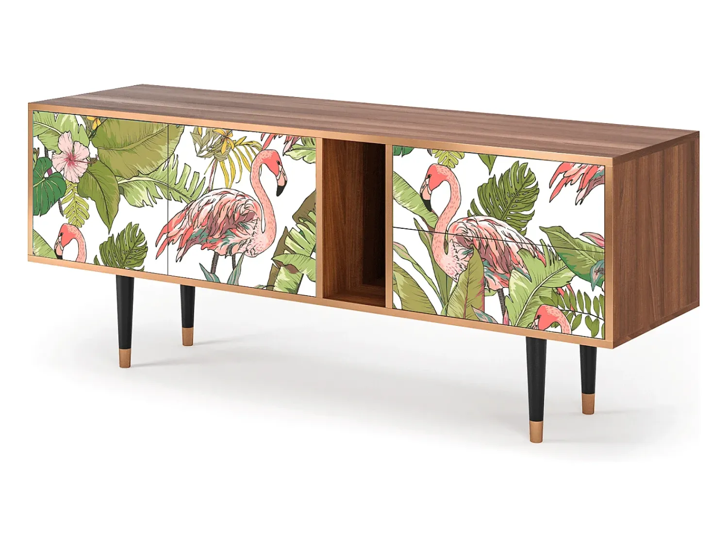 Outlet Mueble de TV - 170х69х48 cm - T1 - Sweet Flamingo, Nogueira Castanho