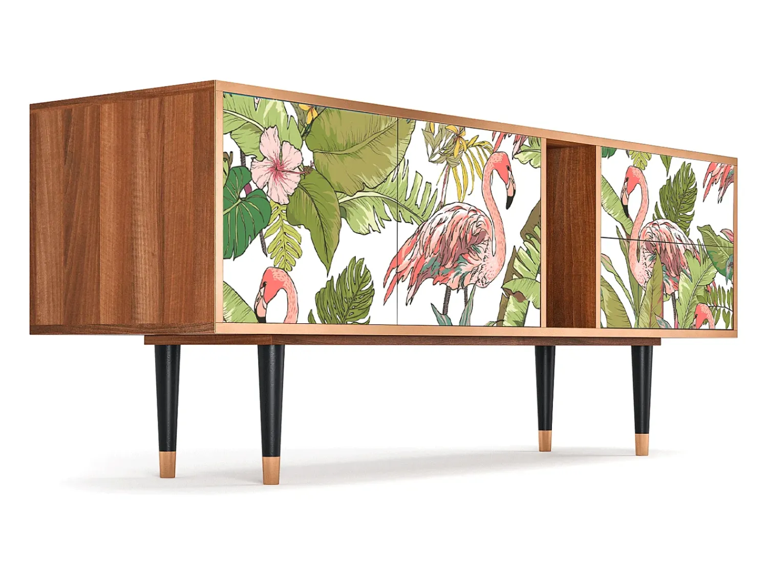 Outlet Mueble de TV - 170х69х48 cm - T1 - Sweet Flamingo, Nogueira Castanho