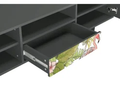 New Mueble de TV - 170х59х41 cm - T6 - Sweet Flamingo, Antracite Cinza antracite
