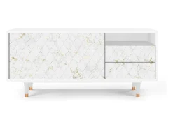 Mueble de TV - 125х56х41 cm - T7 - Sweet Cotton, Branco^ Móvel De Tv