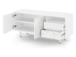 Mueble de TV - 125х56х41 cm - T7 - Sweet Cotton, Branco^ Móvel De Tv