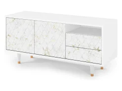 Mueble de TV - 125х56х41 cm - T7 - Sweet Cotton, Branco^ Móvel De Tv
