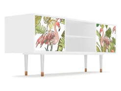 New Mueble de TV - 170х69х48 cm - T2 - Sweet Flamingo, Branco Bege