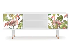 New Mueble de TV - 170х69х48 cm - T2 - Sweet Flamingo, Branco Bege