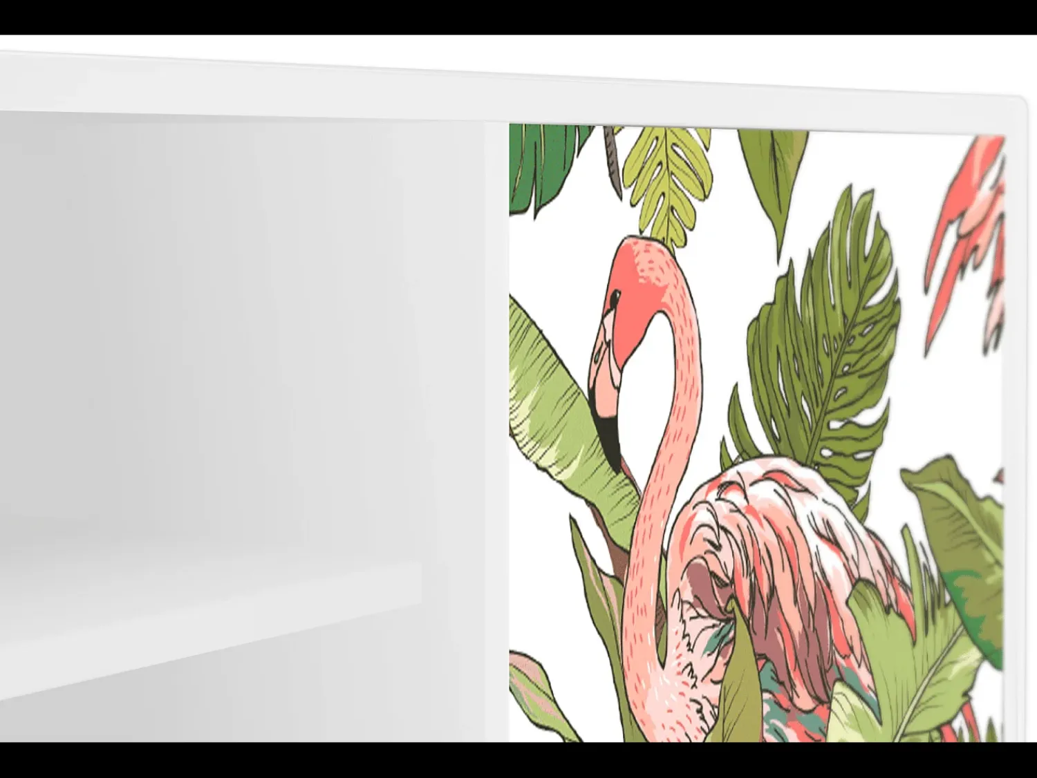 New Mueble de TV - 170х69х48 cm - T2 - Sweet Flamingo, Branco Bege