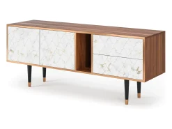 Móvel De Tv* Mueble de TV - 170х69х48 cm - T1 - Sweet Cotton, Nogueira Castanho