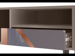 Móvel De Tv| Mueble de TV - 115х59х48 cm - T3 - Taupe Anatomy, Latte Bege