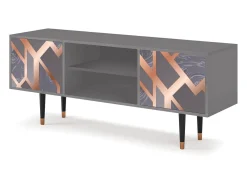 Móvel De Tv| Mueble de TV - 170х69х48 cm - T2 - Taupe Anatomy, Cinza Cinzento