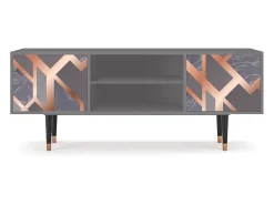 Móvel De Tv| Mueble de TV - 170х69х48 cm - T2 - Taupe Anatomy, Cinza Cinzento