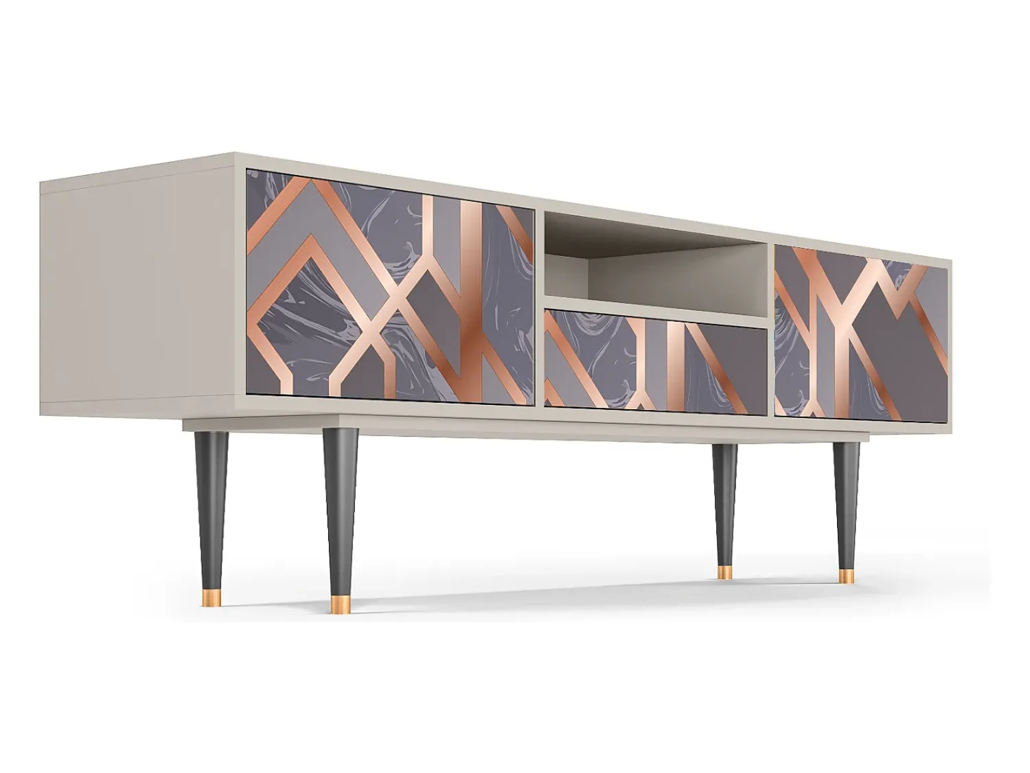 Mueble de TV - 170х59х41 cm - T6 - Taupe Anatomy, Areia^ Móvel De Tv