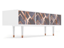 Móvel De Tv| Mueble de TV - 170х59х48 cm - T4 - Taupe Anatomy, Branco Bege