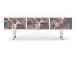 Móvel De Tv| Mueble de TV - 170х59х48 cm - T4 - Taupe Anatomy, Branco Bege