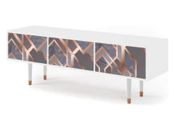 Móvel De Tv| Mueble de TV - 170х59х48 cm - T4 - Taupe Anatomy, Branco Bege