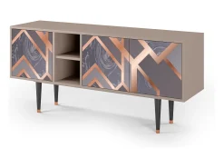 Móvel De Tv* Mueble de TV - 150х69х41 cm - T5 - Taupe Anatomy, Latte Bege