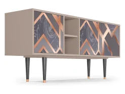 Móvel De Tv* Mueble de TV - 150х69х41 cm - T5 - Taupe Anatomy, Latte Bege