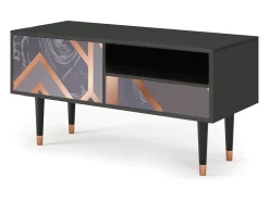 Móvel De Tv| Mueble de TV - 115х59х48 cm - T3 - Taupe Anatomy, Antracite Cinza antracite