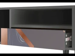 Móvel De Tv| Mueble de TV - 115х59х48 cm - T3 - Taupe Anatomy, Antracite Cinza antracite